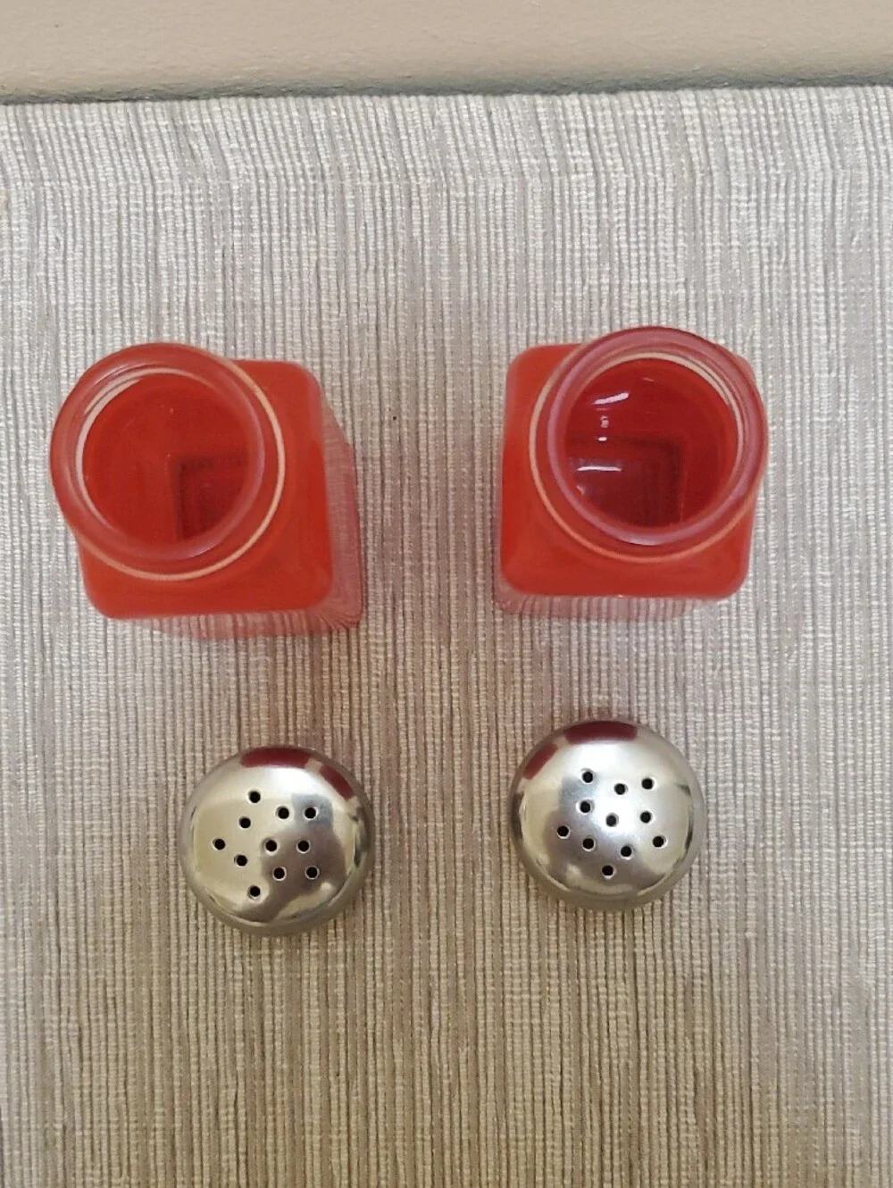 Red Ceramic Salt and Pepper Shaker Set